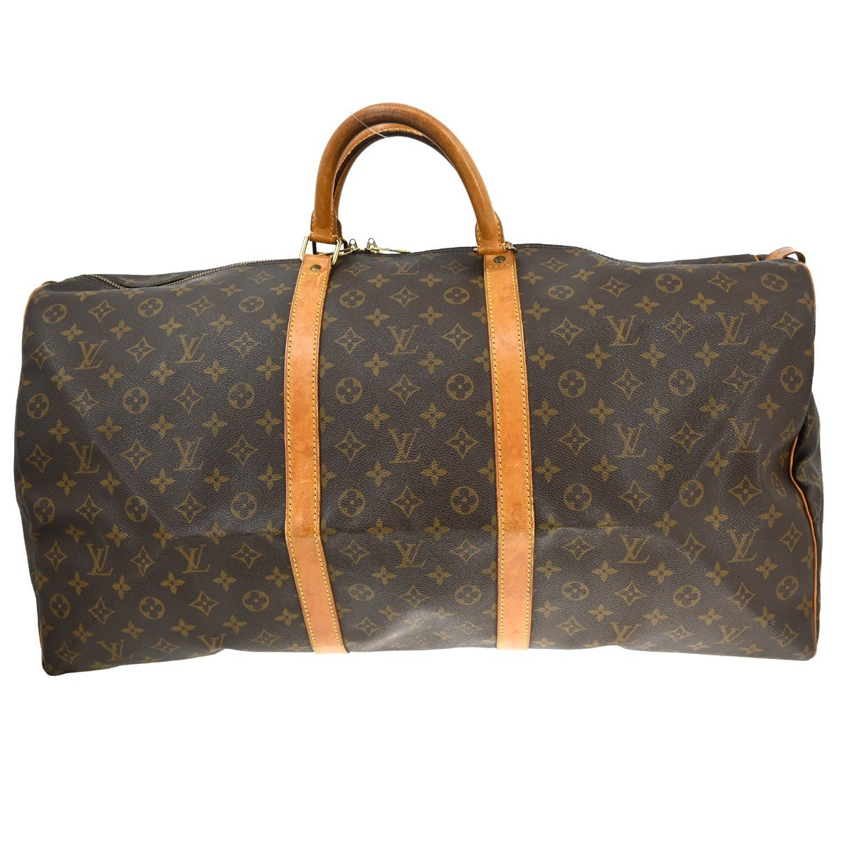 Louis Vuitton Keepall Bag Monogram Canvas Brown Canvas Travel Bag Bag (Pre-Owned)