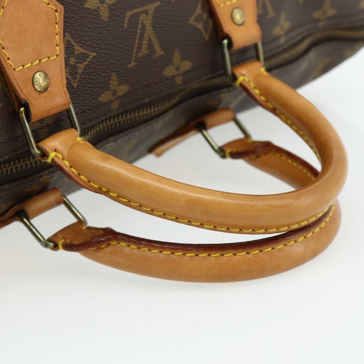Louis Vuitton Speedy Handbag Monogram Canvas Brown Canvas Handbag (Pre-Owned)