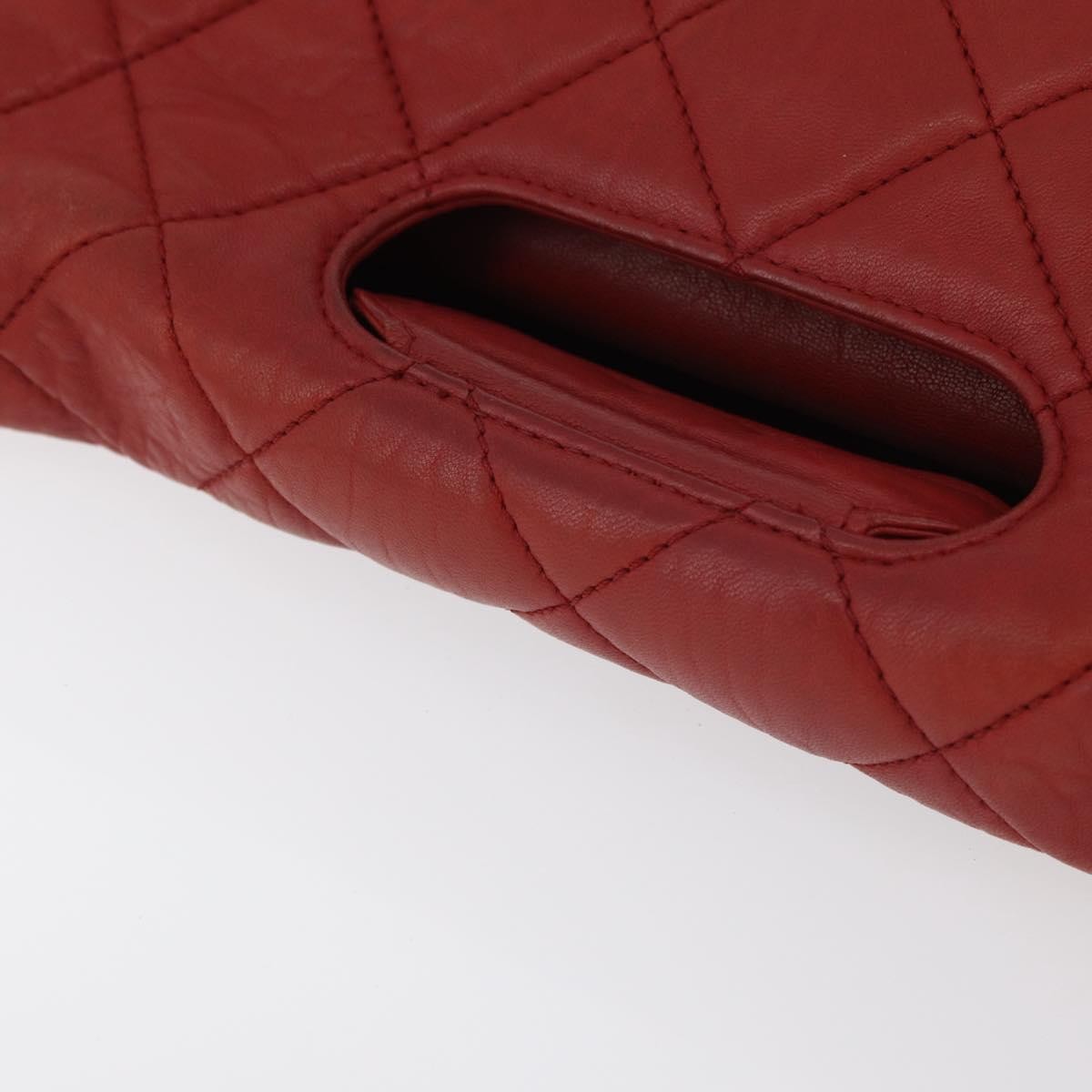 Chanel 2.55 Shoulder Bag Leather Red Leather Handbag (Pre-Owned)