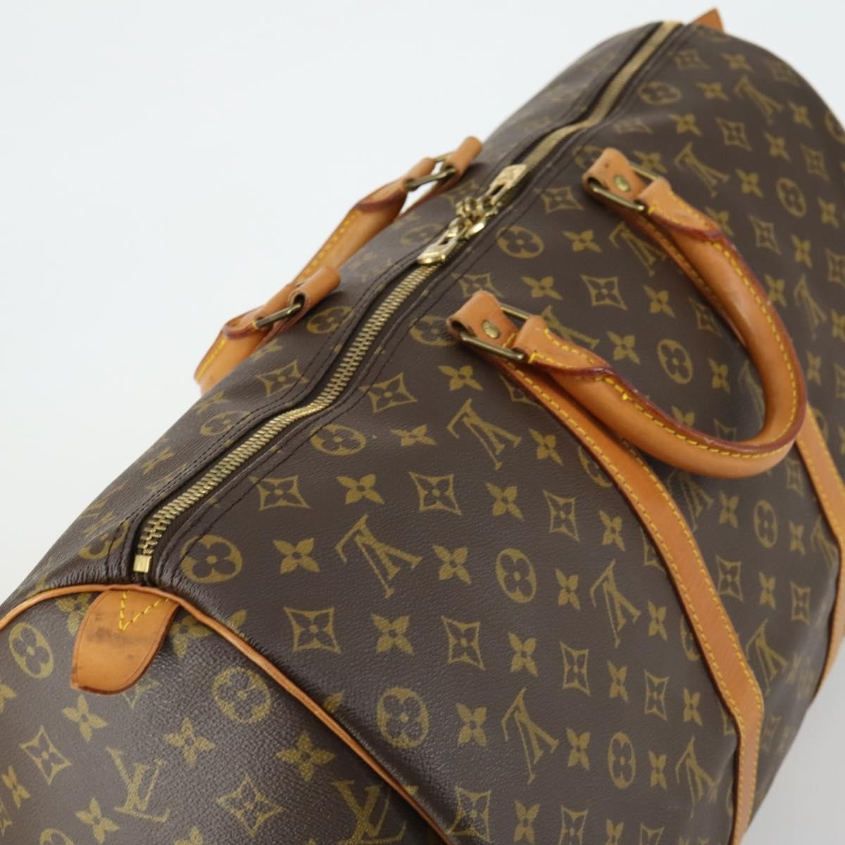 Louis Vuitton Keepall Bag Monogram Canvas Brown Canvas Travel Bag Bag (Pre-Owned)