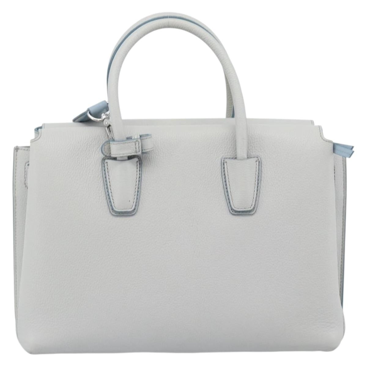 MCM Milla Leather Gray Leather Handbag (Pre-Owned)