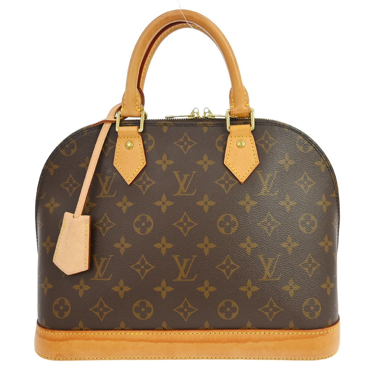 Louis Vuitton Alma Handbag Monogram Canvas Brown Canvas Handbag (Pre-Owned)
