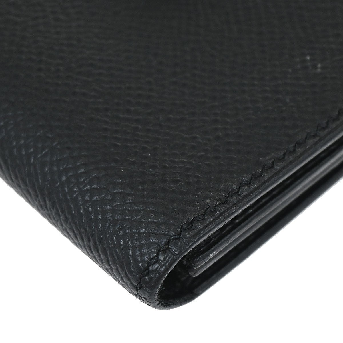 Hermes Bearn Wallet Epsom Black Leather Wallets Accessory (Pre-Owned)