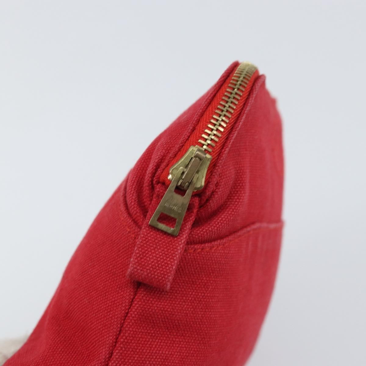 Hermes Bolide Travel Pouch Canvas Red Canvas Clutche & Pouche Bag (Pre-Owned)