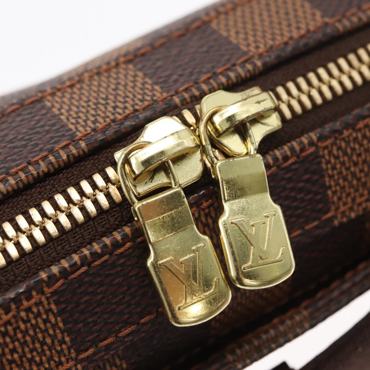 Louis Vuitton Geronimos Waist Bag Damier Brown Canvas Shoulder Bag Bag (Pre-Owned)