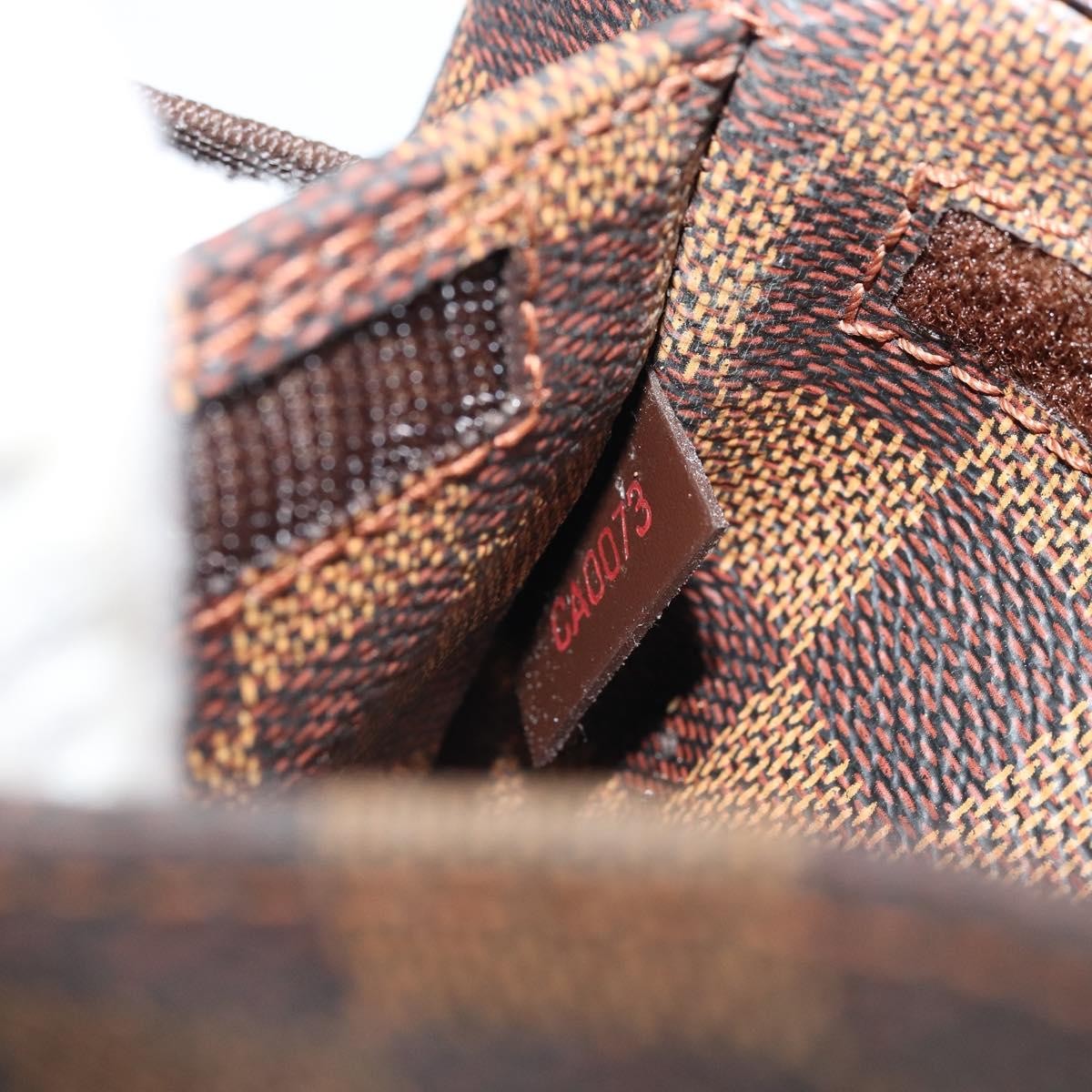 Louis Vuitton Geronimos Waist Bag Damier Brown Canvas Shoulder Bag Bag (Pre-Owned)