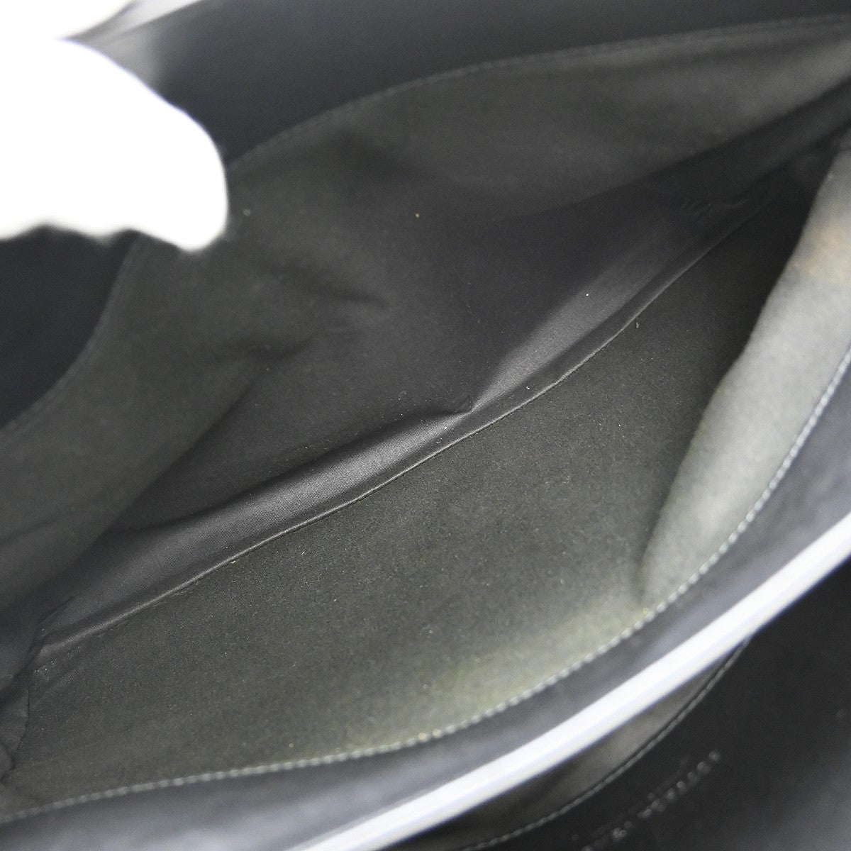 Bottega Veneta Envelope Briefcase Intrecciato Nappa Black Leather Briefcase Bag (Pre-Owned)