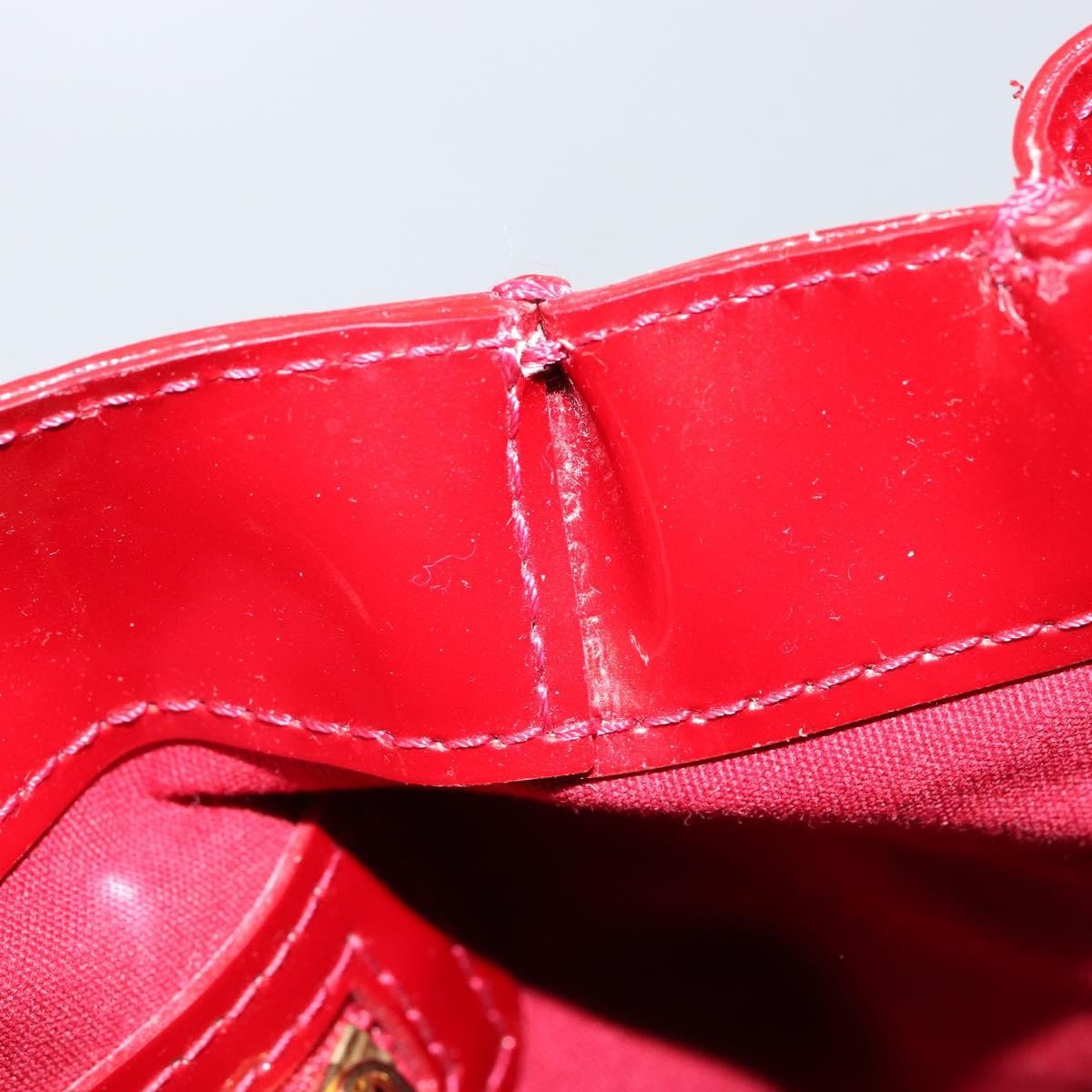 Louis Vuitton Wilshire Handbag Monogram Vernis Red Patent_Leather Handbag (Pre-Owned)