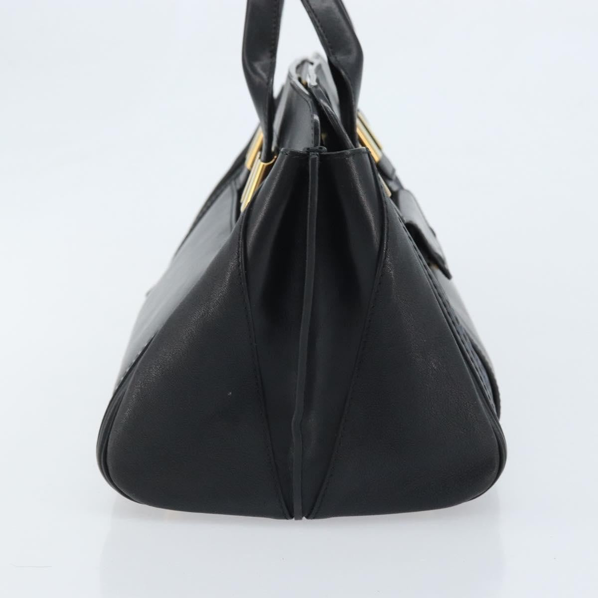 Chloe Alice Satchel Leather Black Leather Handbag (Pre-Owned)