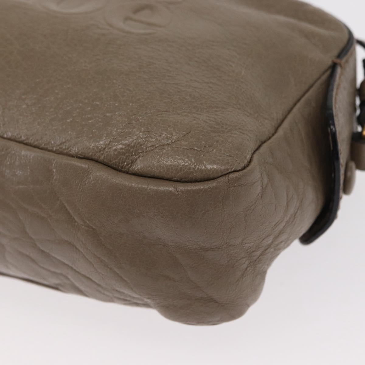 Chloe Vintage Shoulder Bag Leather Gray Leather Shoulder Bag Bag (Pre-Owned)