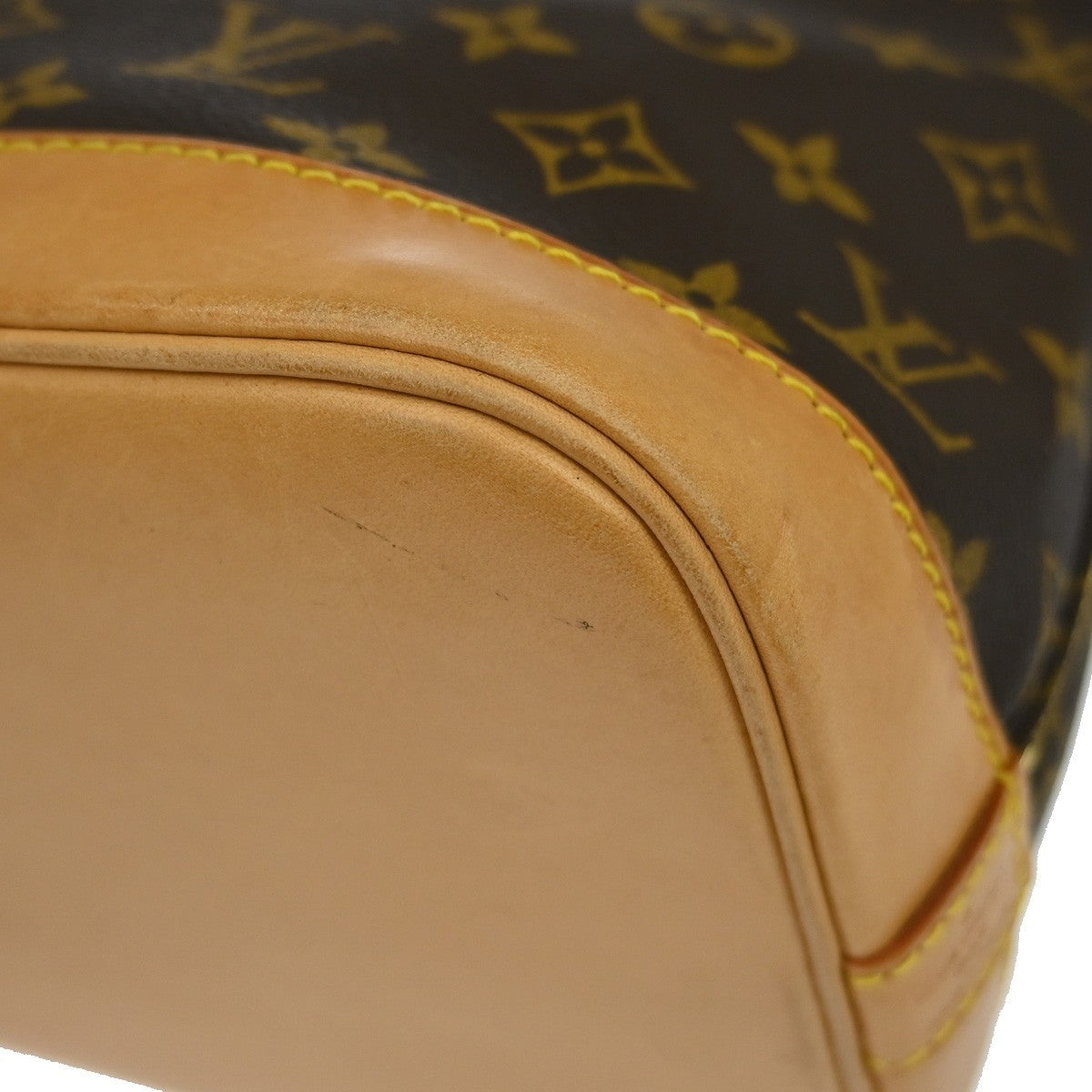 Louis Vuitton Alma Handbag Monogram Canvas Brown Canvas Handbag (Pre-Owned)