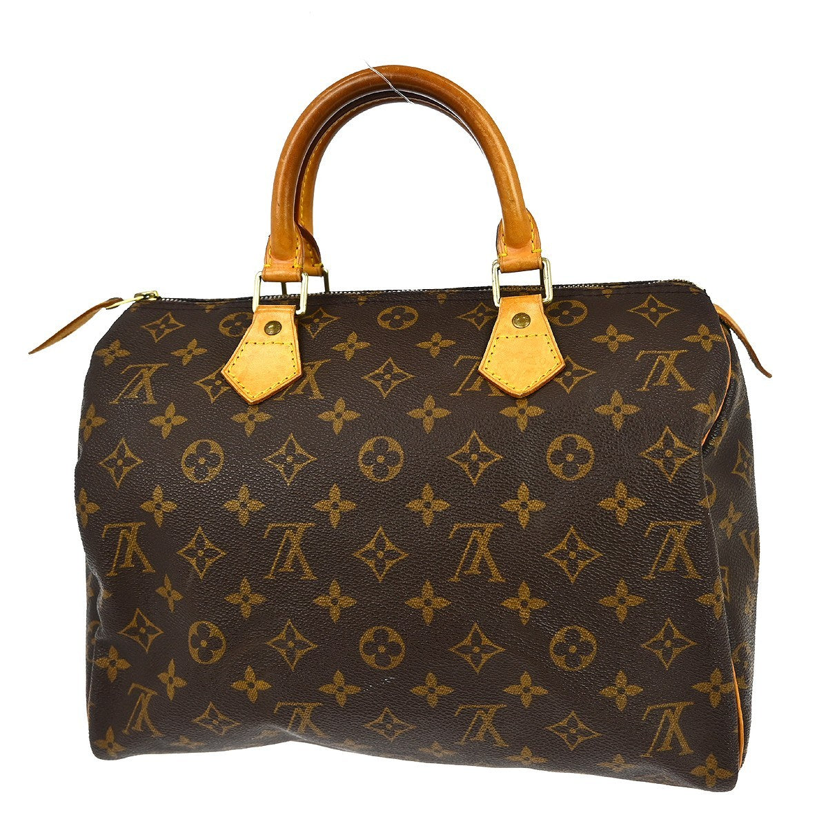 Louis Vuitton Speedy Handbag Monogram Canvas Brown Canvas Handbag (Pre-Owned)