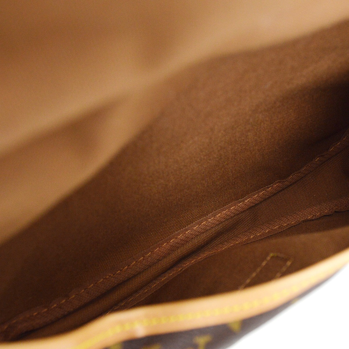 Louis Vuitton Saumur Handbag Monogram Canvas Brown Canvas Shoulder Bag Bag (Pre-Owned)
