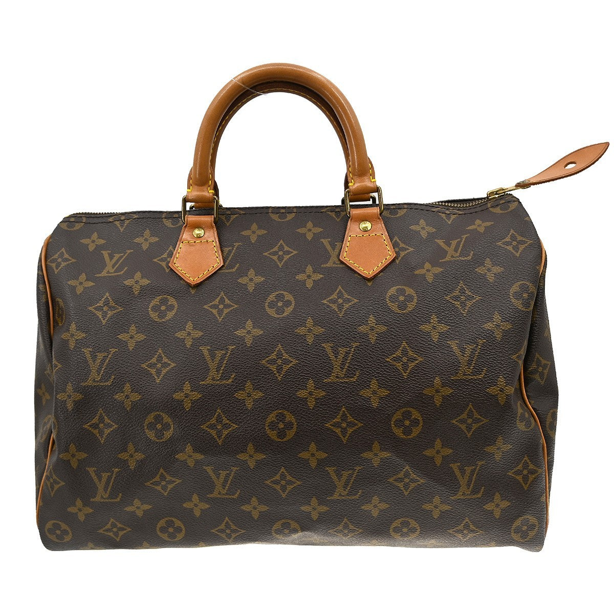 Louis Vuitton Speedy Handbag Monogram Canvas Brown Canvas Handbag (Pre-Owned)