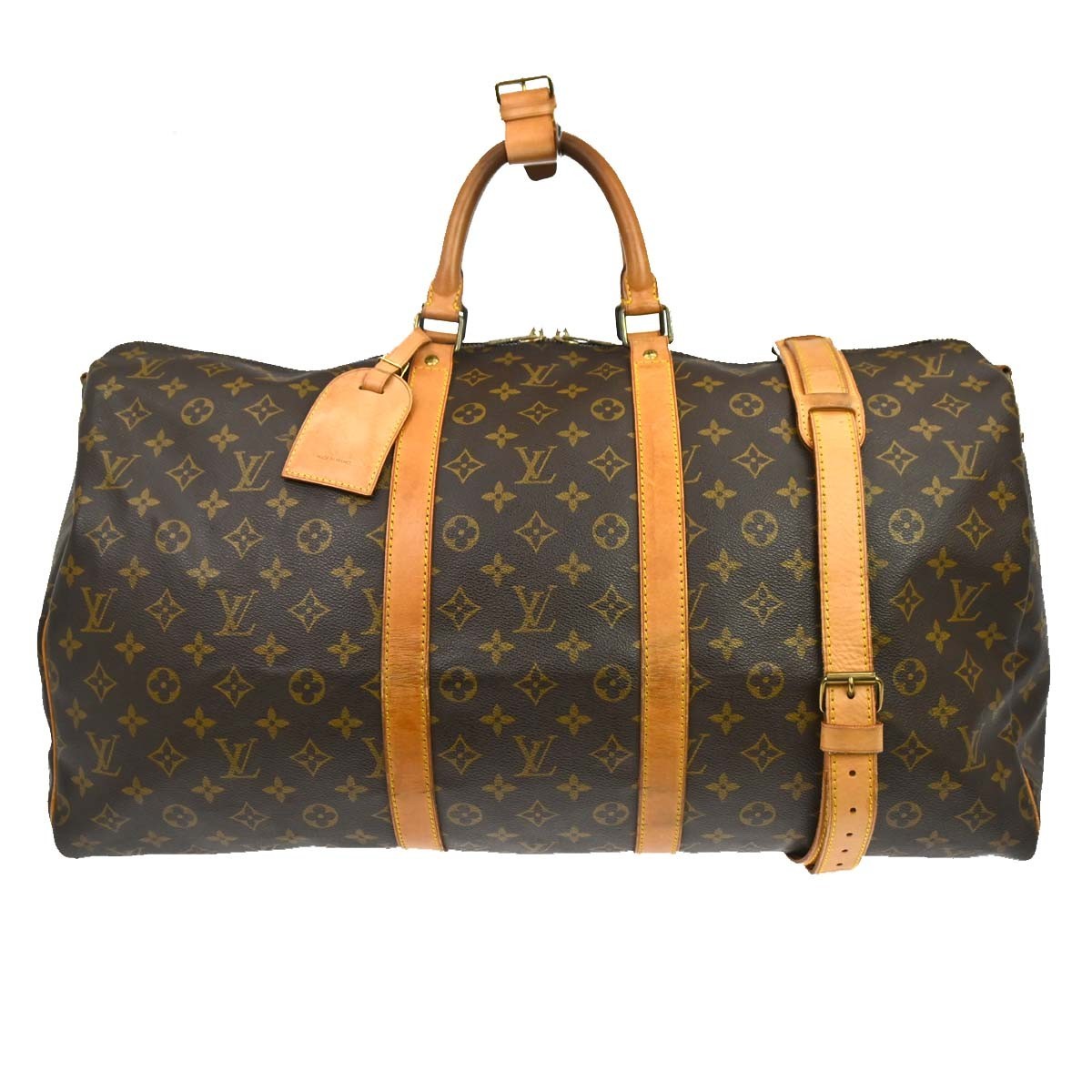 Louis Vuitton Keepall Bandouliere Bag Monogram Canvas Brown Canvas Travel Bag Bag (Pre-Owned)