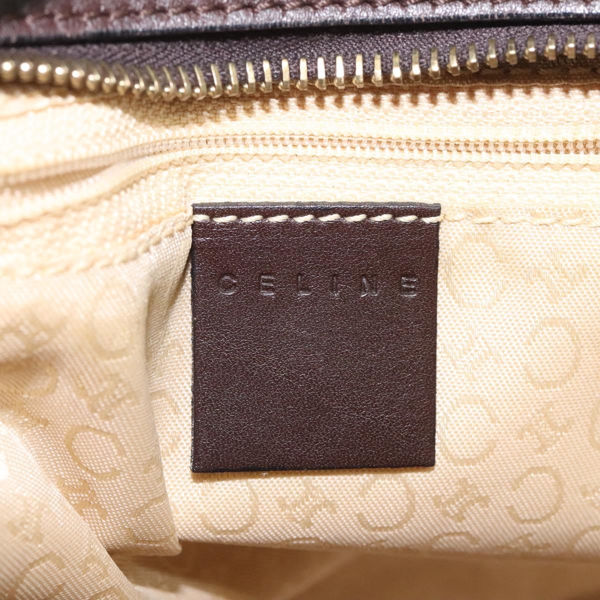 Celine C Macadam Handbag Canvas Gray Canvas Handbag (Pre-Owned)