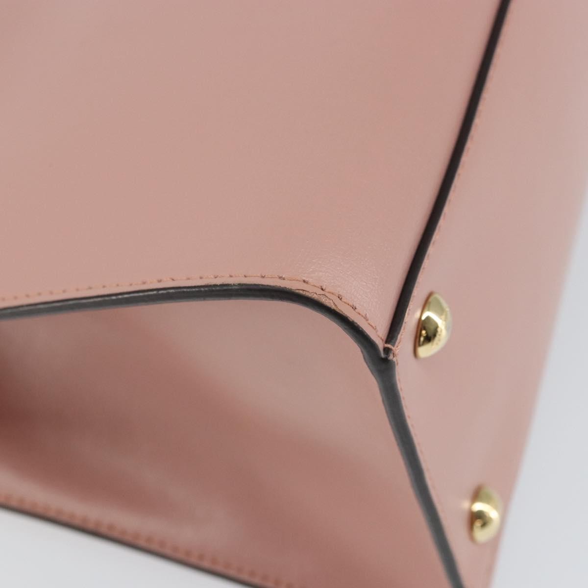 Salvatore Ferragamo Vara Bow Top Handle Convertible Tote Leather Pink Leather Tote Bag Bag (Pre-Owned)