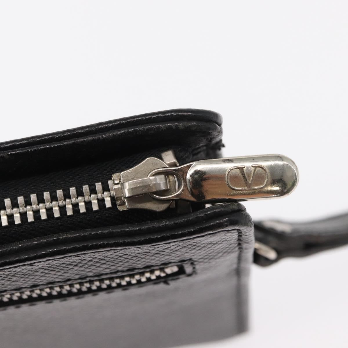Valentino Garavani Pochette Leather Black Leather Clutche & Pouche Bag (Pre-Owned)