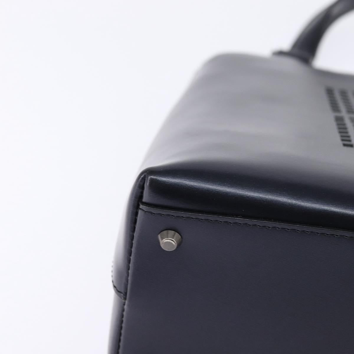 Givenchy Vintage 4G Handbag Leather Navy Leather Handbag (Pre-Owned)