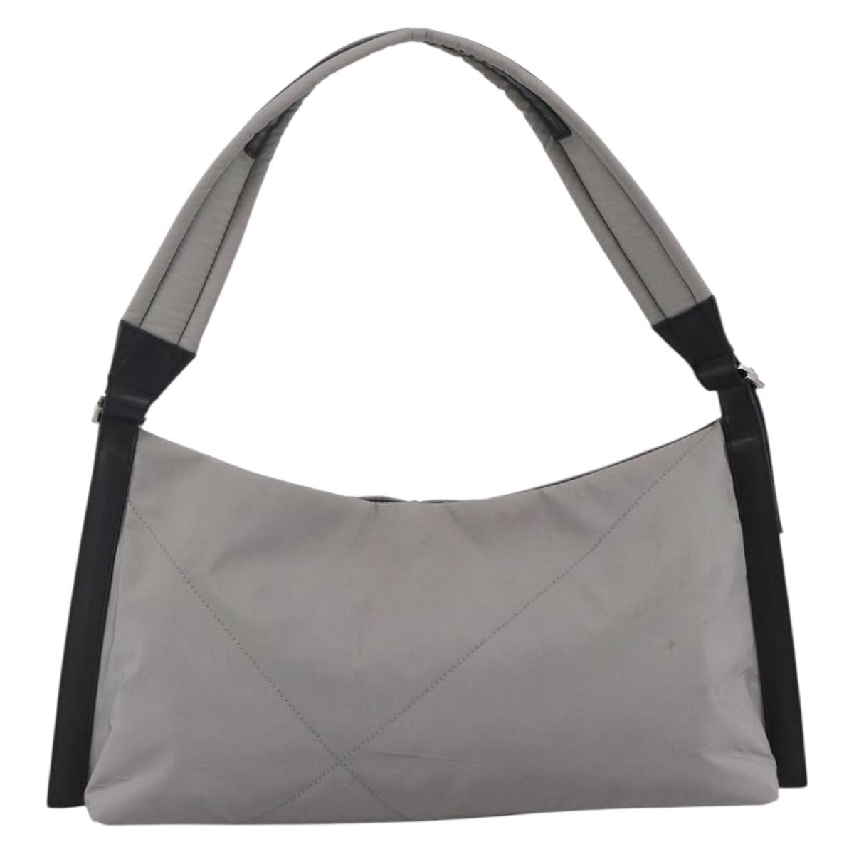 Salvatore Ferragamo Vintage Shoulder Bag Nylon Gray Nylon Shoulder Bag Bag (Pre-Owned)