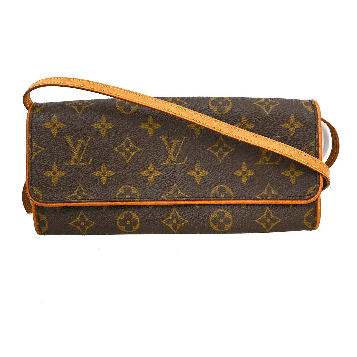 Louis Vuitton Twin Handbag Monogram Canvas Brown Canvas Clutche & Pouche Bag (Pre-Owned)