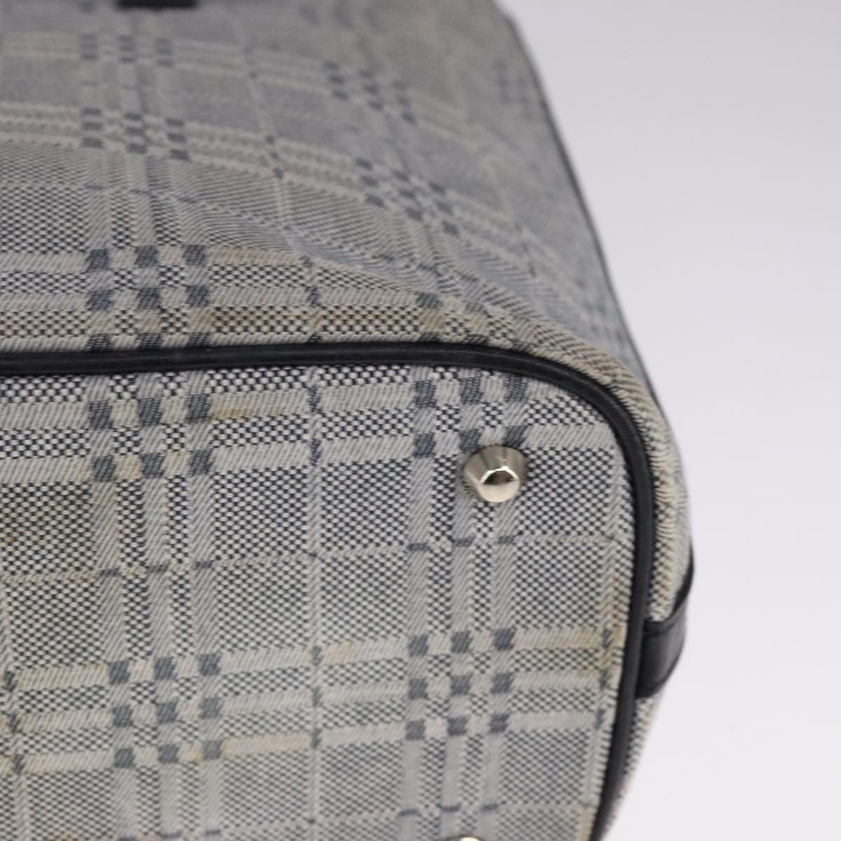 Burberry Vintage Tote Bag Canvas Gray Canvas Tote Bag Bag (Pre-Owned)