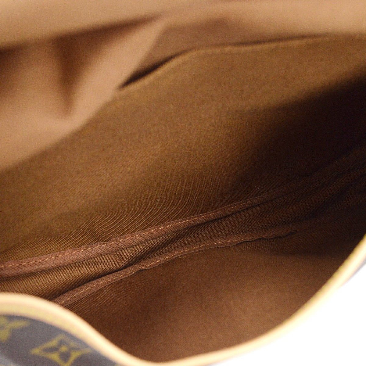 Louis Vuitton Saumur Handbag Monogram Canvas Brown Canvas Shoulder Bag Bag (Pre-Owned)