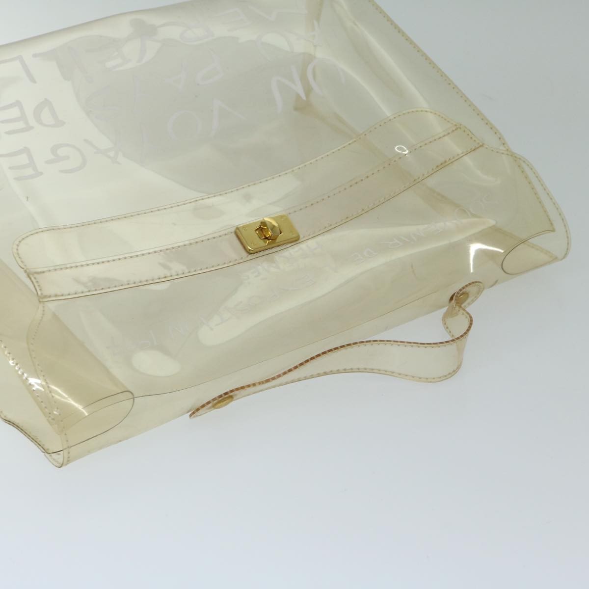 Hermes Kelly Souvenir Bag Vinyl Clear Plastic Handbag (Pre-Owned)