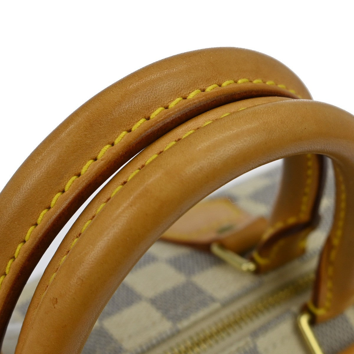 Louis Vuitton Speedy Handbag Damier White Canvas Handbag (Pre-Owned)