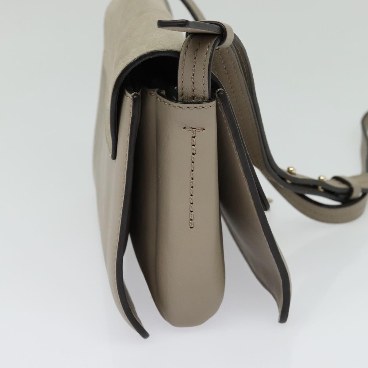 Chloe Faye Crossbody Leather And Suede Gray Suede Shoulder Bag Bag (Pre-Owned)