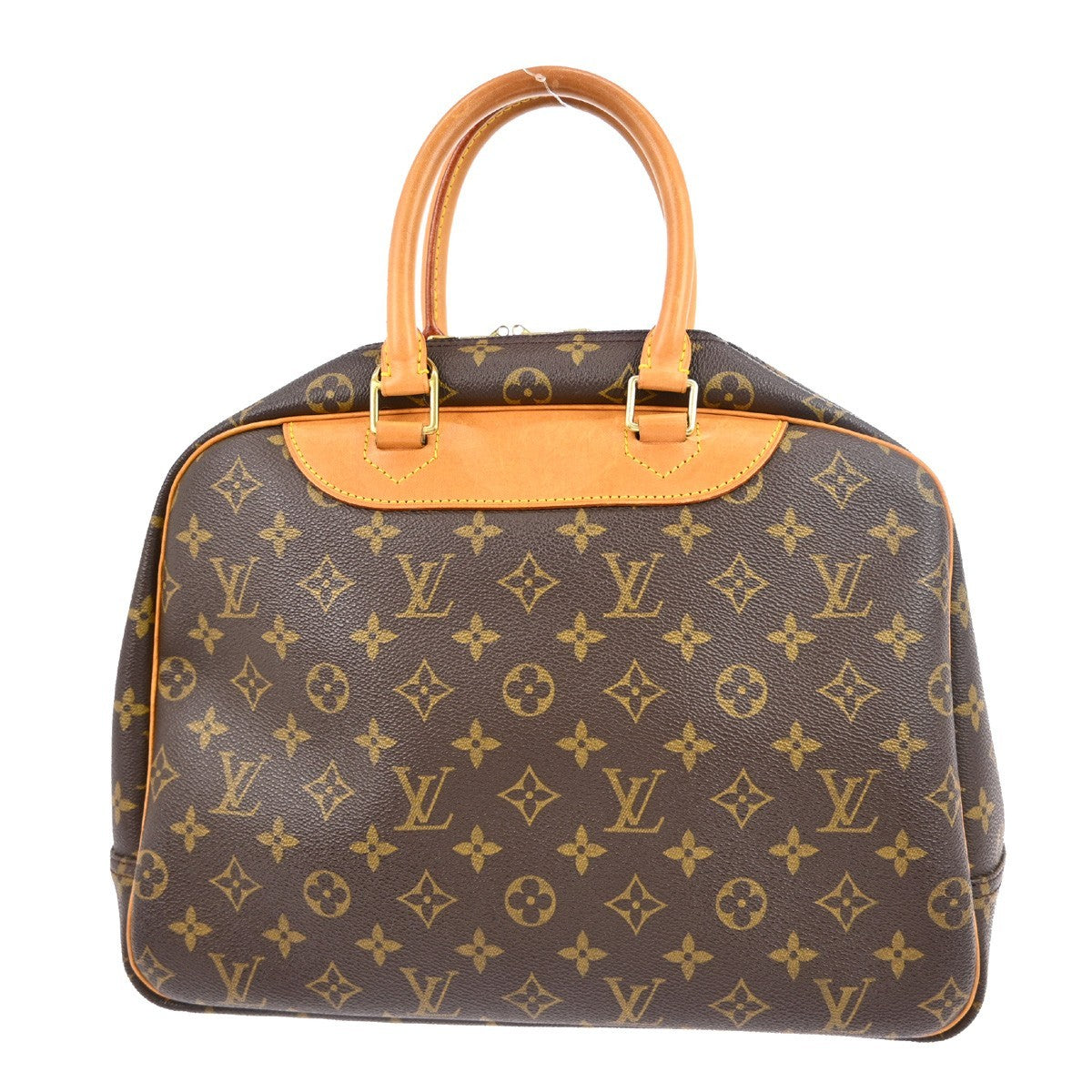 Louis Vuitton Deauville Handbag Monogram Canvas Brown Canvas Handbag (Pre-Owned)