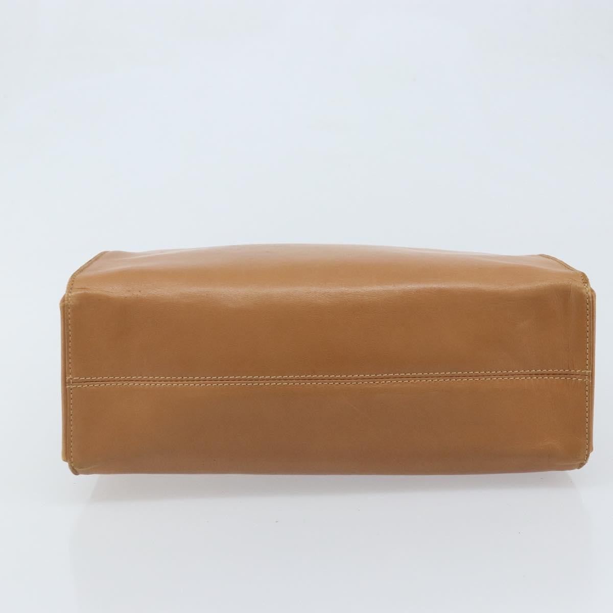 Loewe Anagram Handbag Leather Brown Leather Handbag (Pre-Owned)