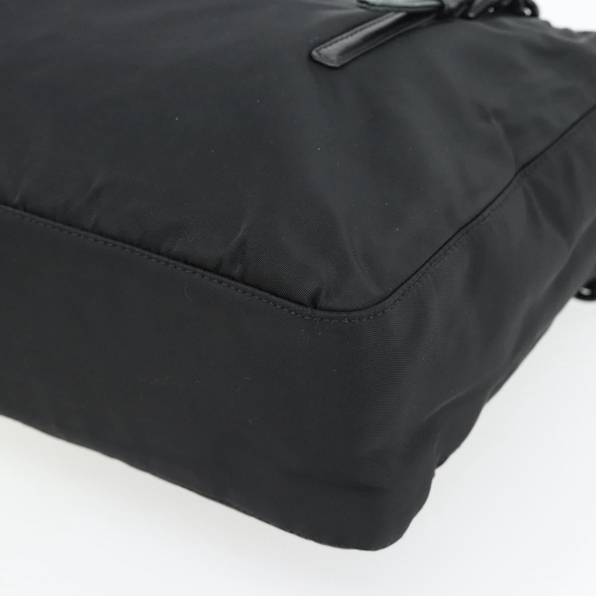 Prada Shoulder Bag Nylon Black Black Nylon Shoulder Bag Bag (Pre-Owned)