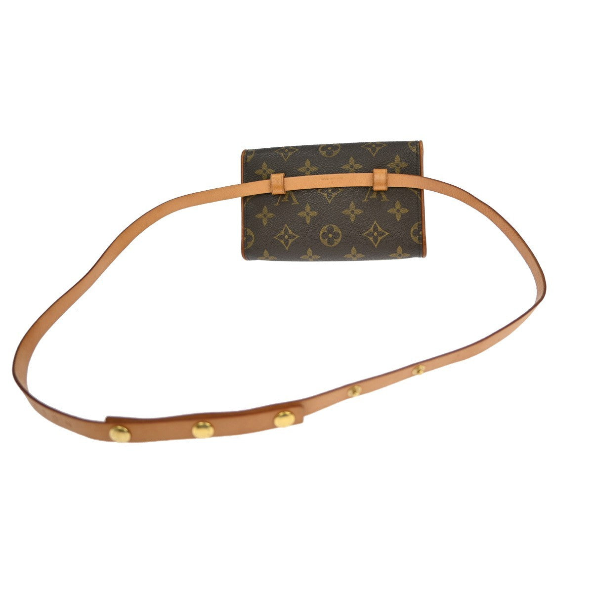 Louis Vuitton Florentine Waist Bag Monogram Canvas Brown Canvas Clutche & Pouche Bag (Pre-Owned)