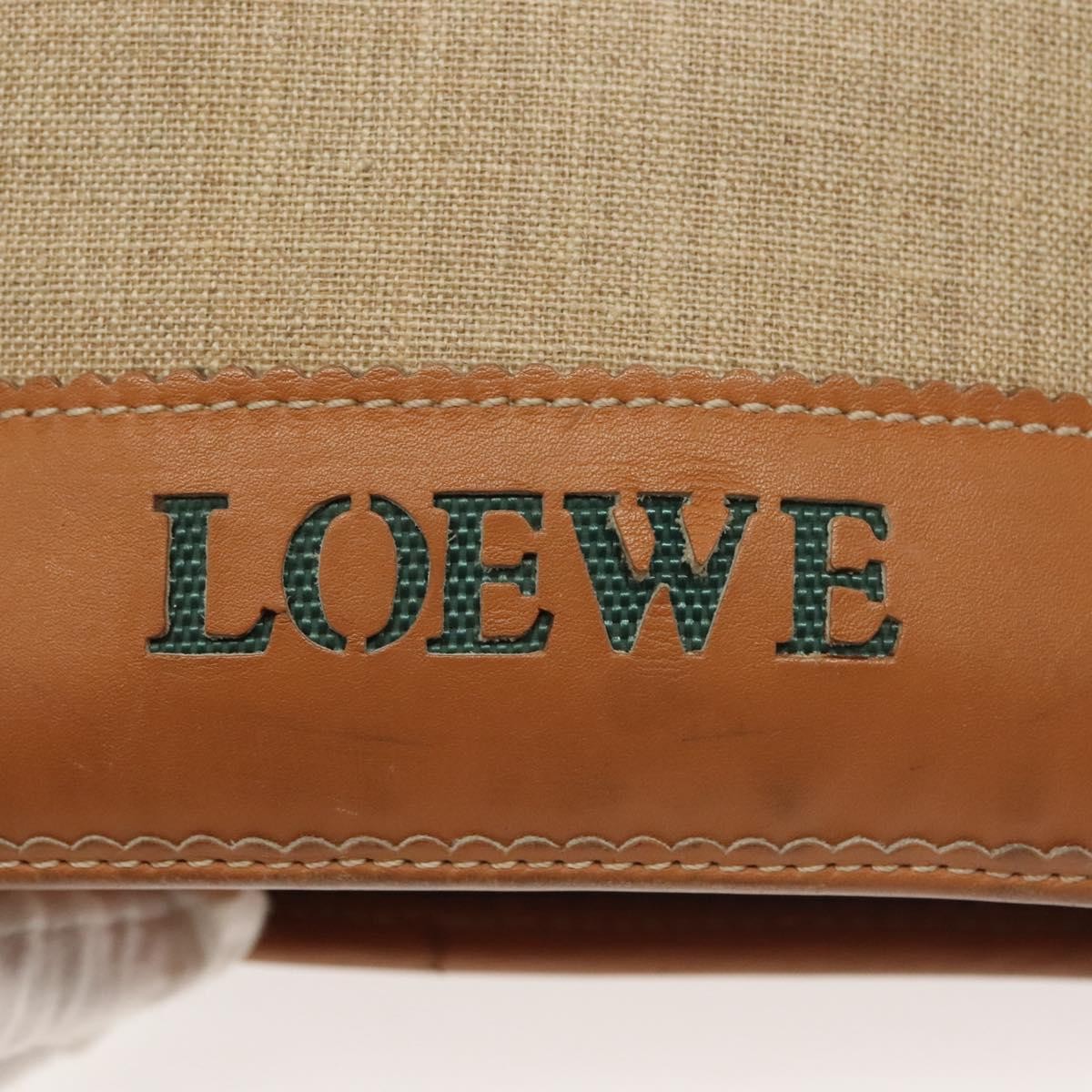 Loewe Vintage Shoulder Bag Canvas Beige Canvas Shoulder Bag Bag (Pre-Owned)
