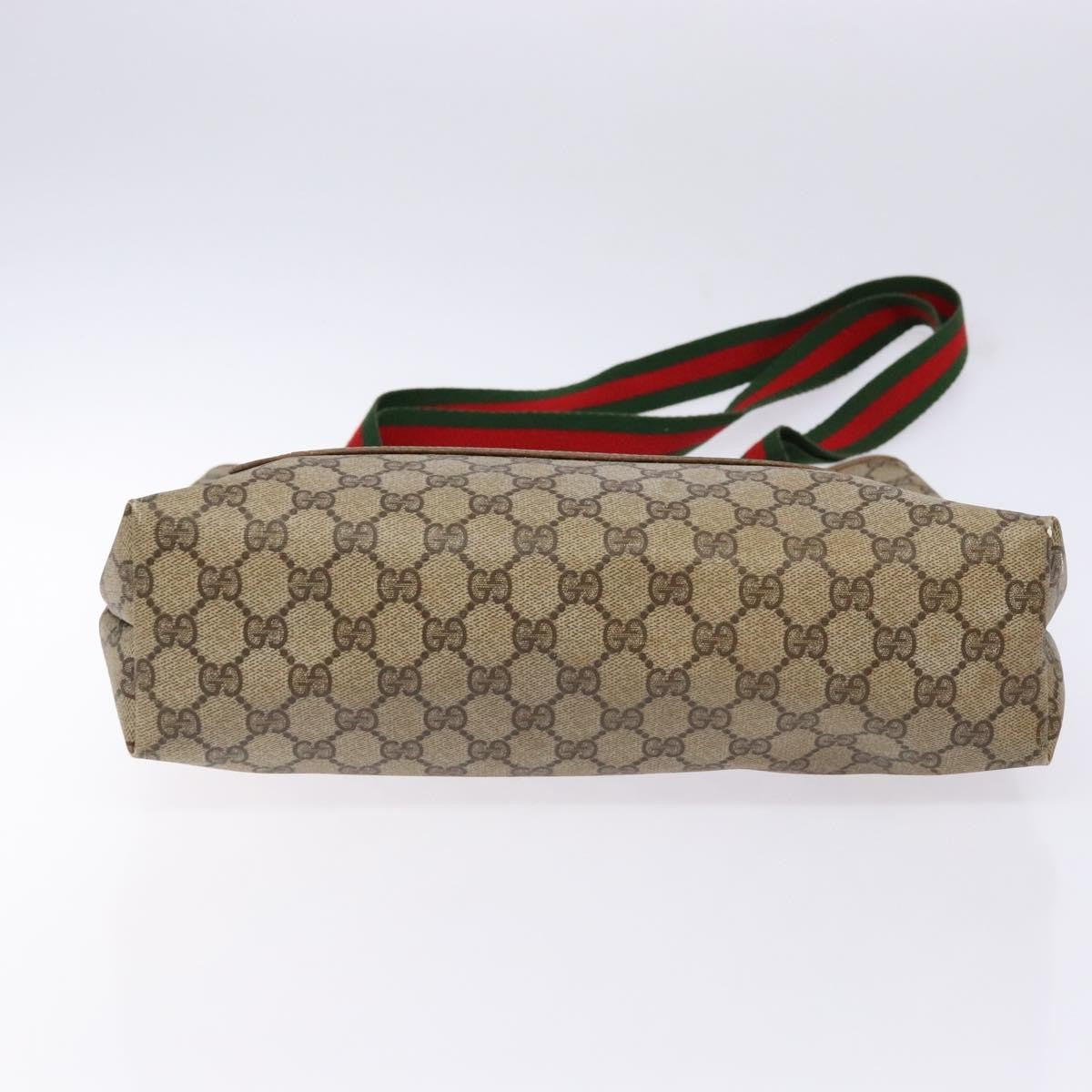 Gucci Ophidia Front Pocket Shopper Tote Gg Coated Canvas Beige Canvas Tote Bag Bag (Pre-Owned)