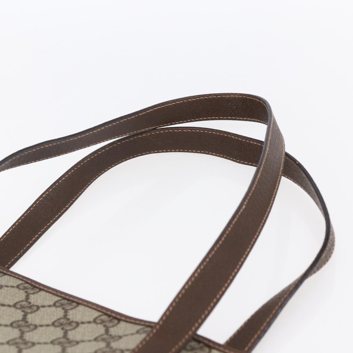 Gucci Vintage Tote Gg Canvas Beige Pvc Tote Bag Bag (Pre-Owned)