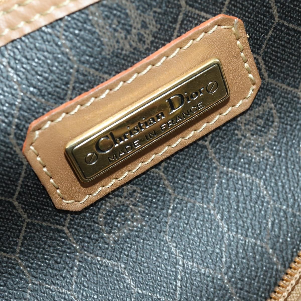 Christian Dior Vintage Honeycomb Boston Bag Canvas And Leather Black Canvas Travel Bag Bag (Pre-Owned)