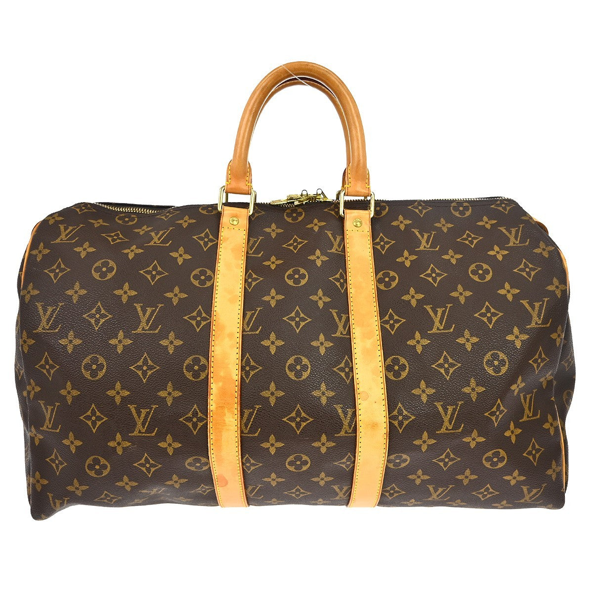 Louis Vuitton Keepall Bag Monogram Canvas Brown Canvas Travel Bag Bag (Pre-Owned)