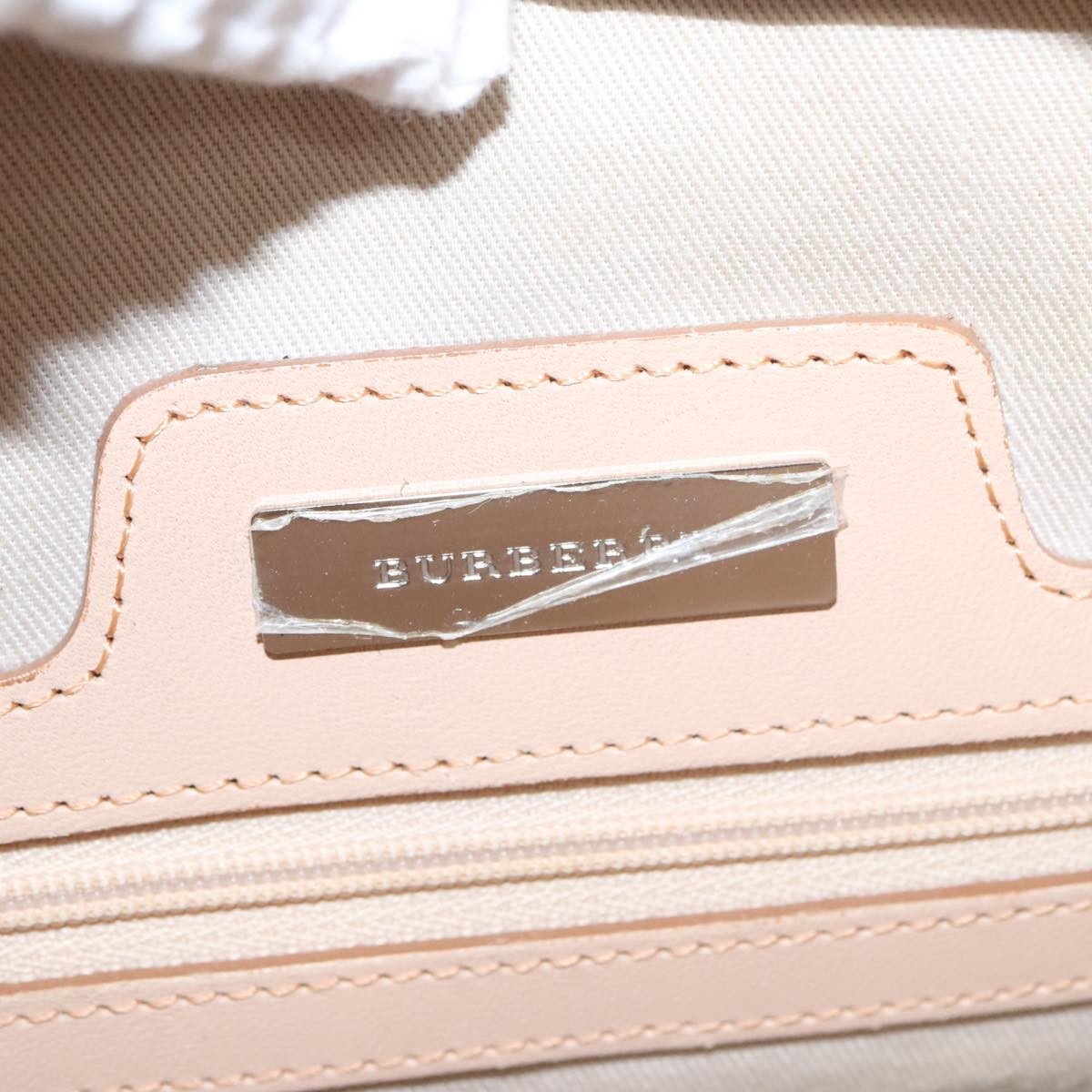 Burberry Nova Check Handbag Nova Check Canvas And Leather Beige Canvas Handbag (Pre-Owned)