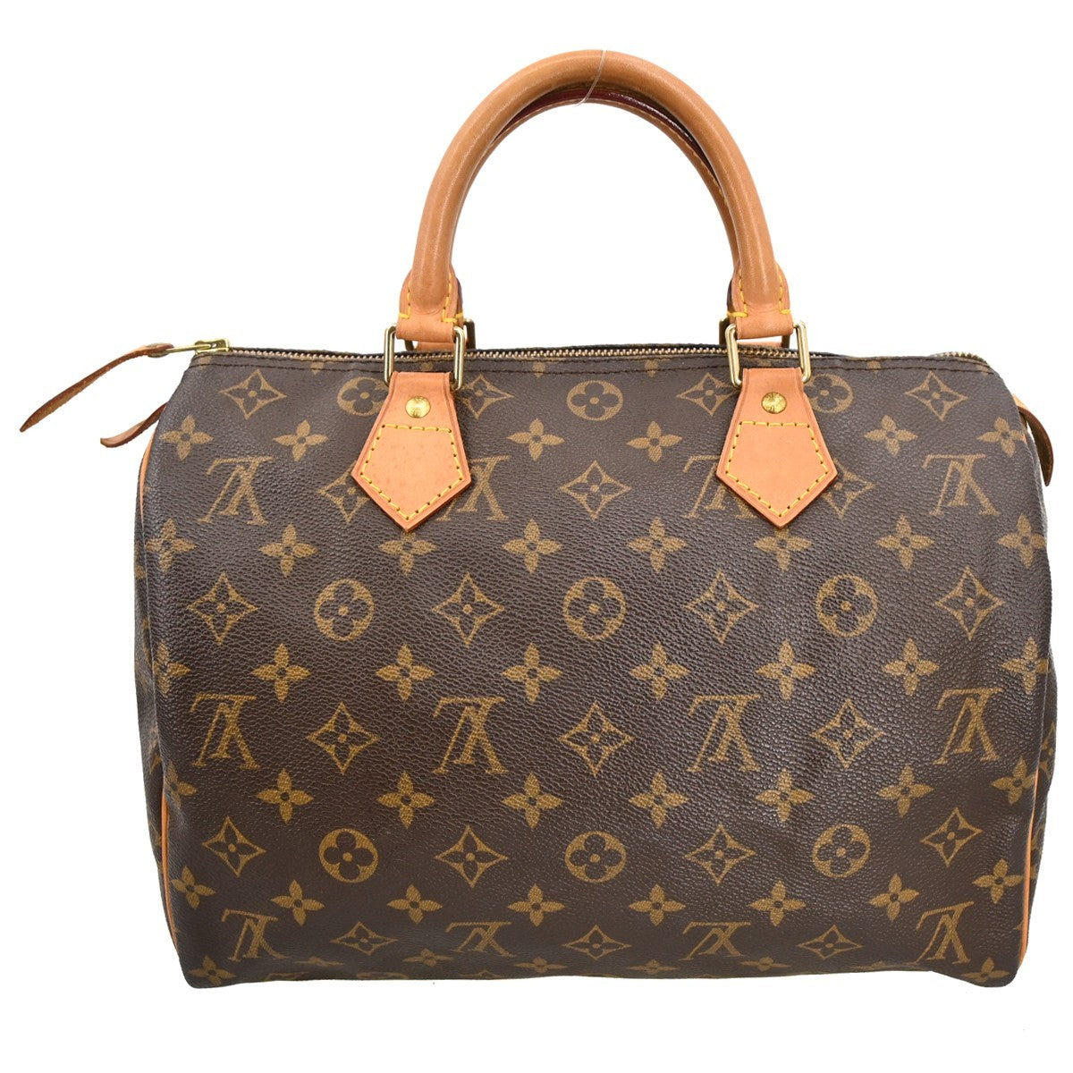 Louis Vuitton Speedy Handbag Monogram Canvas Brown Canvas Handbag (Pre-Owned)