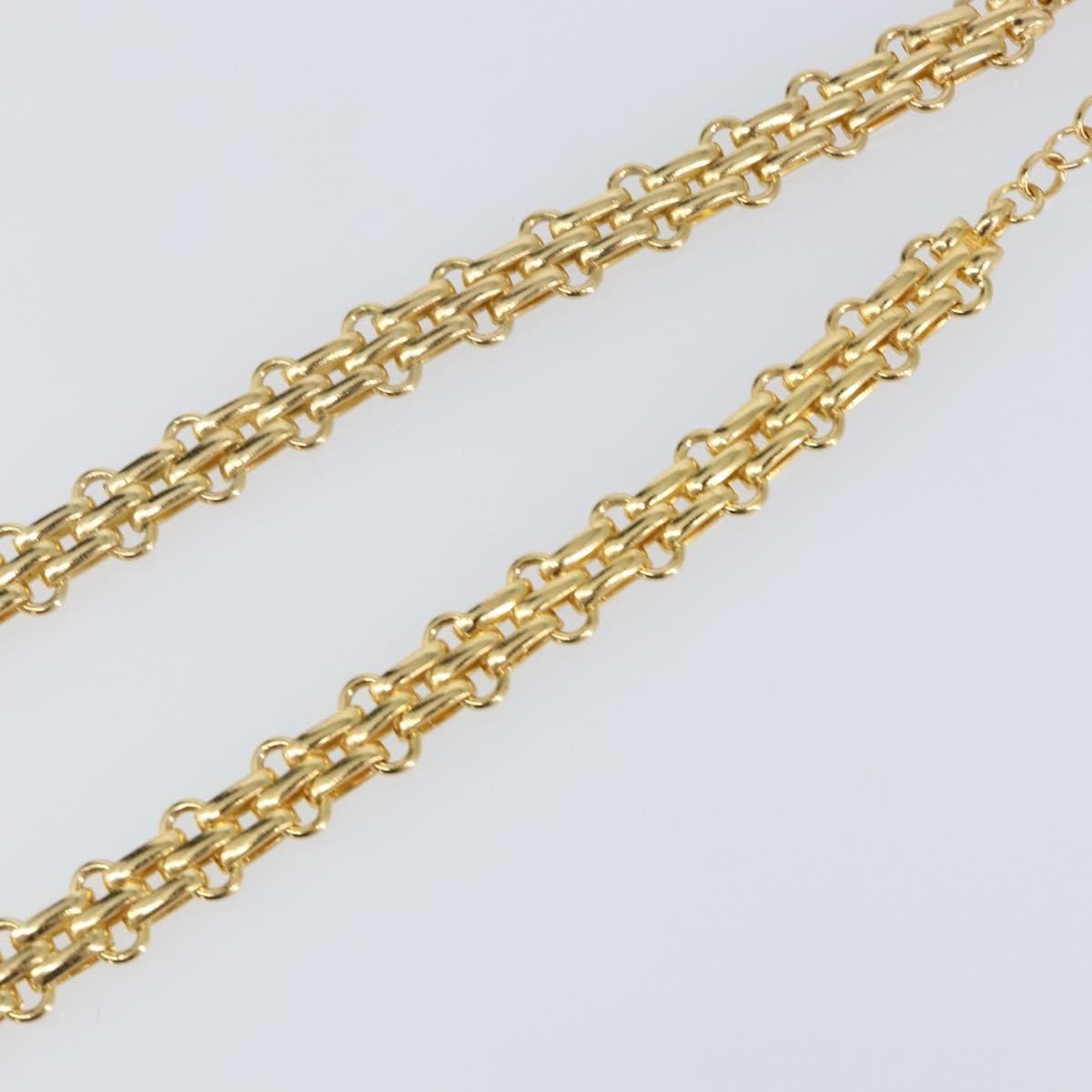 Christian Dior Vintage Cd Clasp Chain Necklace Metal Gold Metal Necklace Jewelry (Pre-Owned)