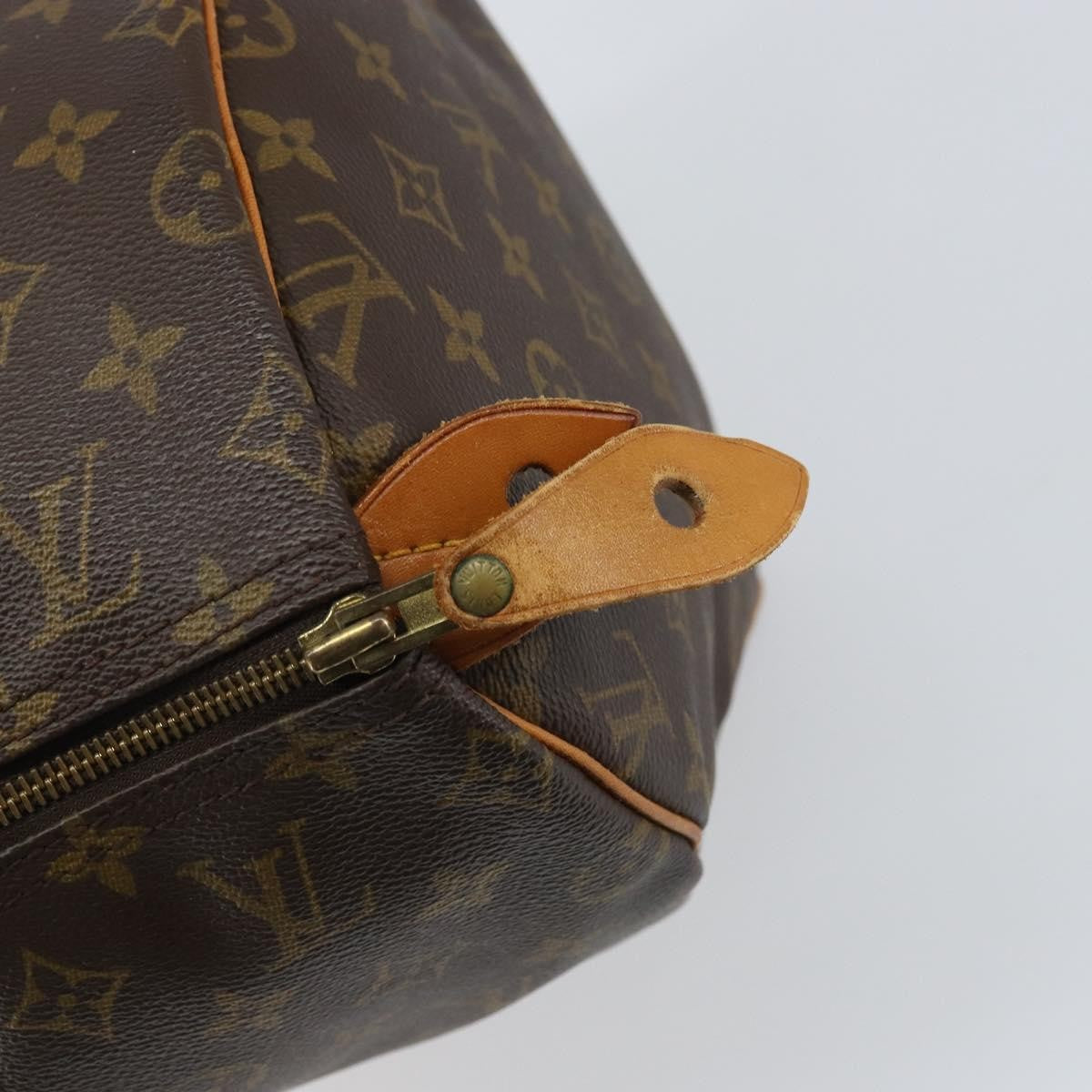 Louis Vuitton Speedy Handbag Monogram Canvas Brown Canvas Handbag (Pre-Owned)