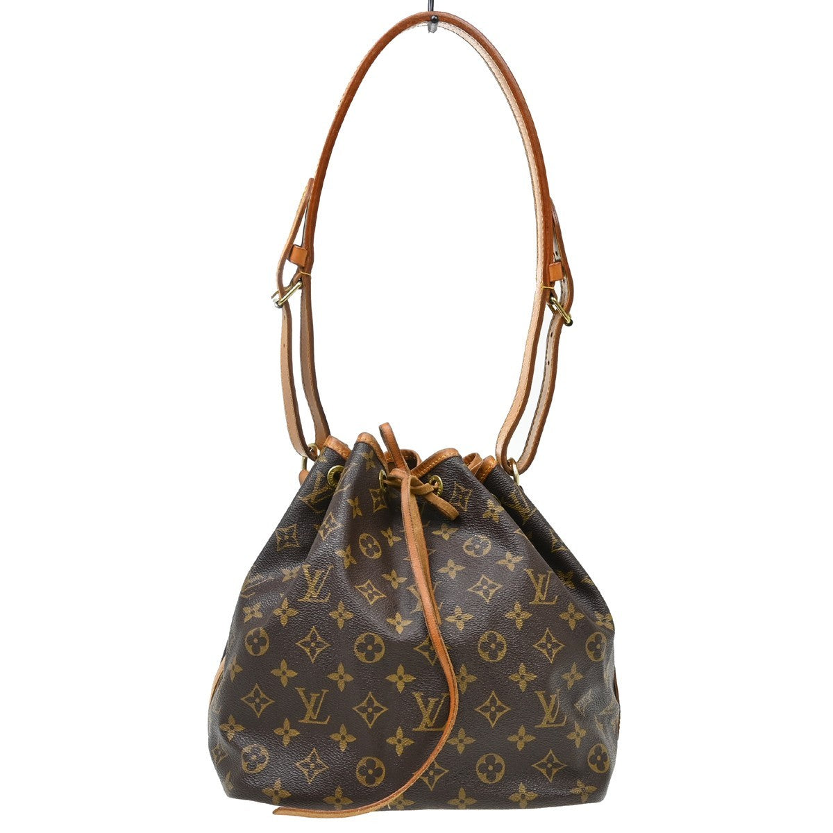 Louis Vuitton Petit Noe Handbag Monogram Canvas Brown Canvas Shoulder Bag Bag (Pre-Owned)