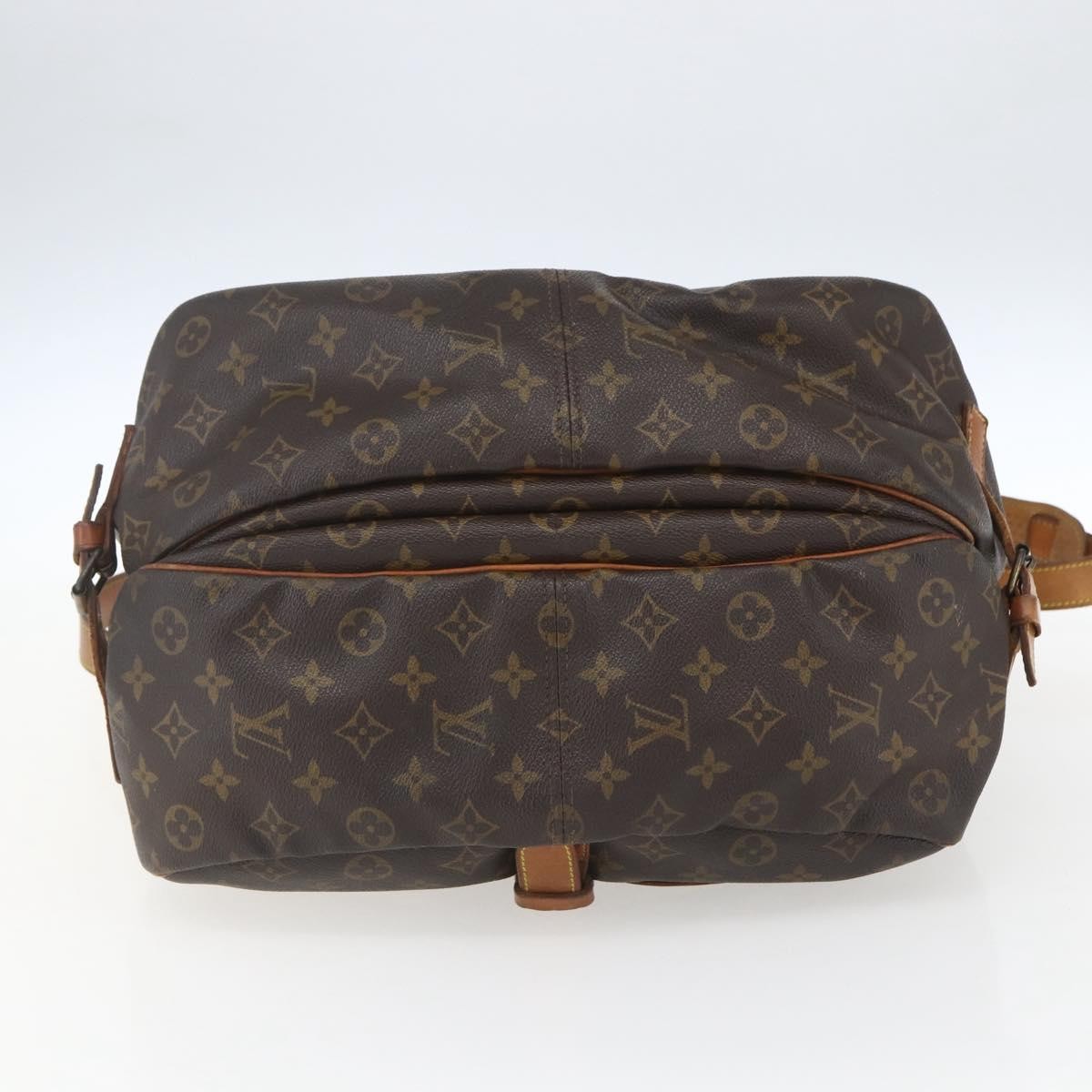 Louis Vuitton Saumur Handbag Monogram Canvas Brown Canvas Shoulder Bag Bag (Pre-Owned)