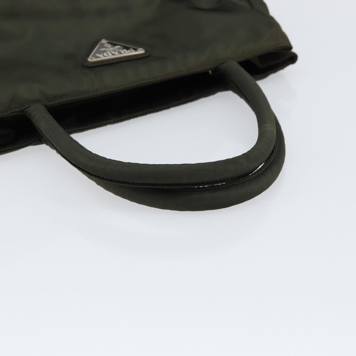 Prada Vintage Zip Tote Tessuto Khaki Nylon Tote Bag Bag (Pre-Owned)