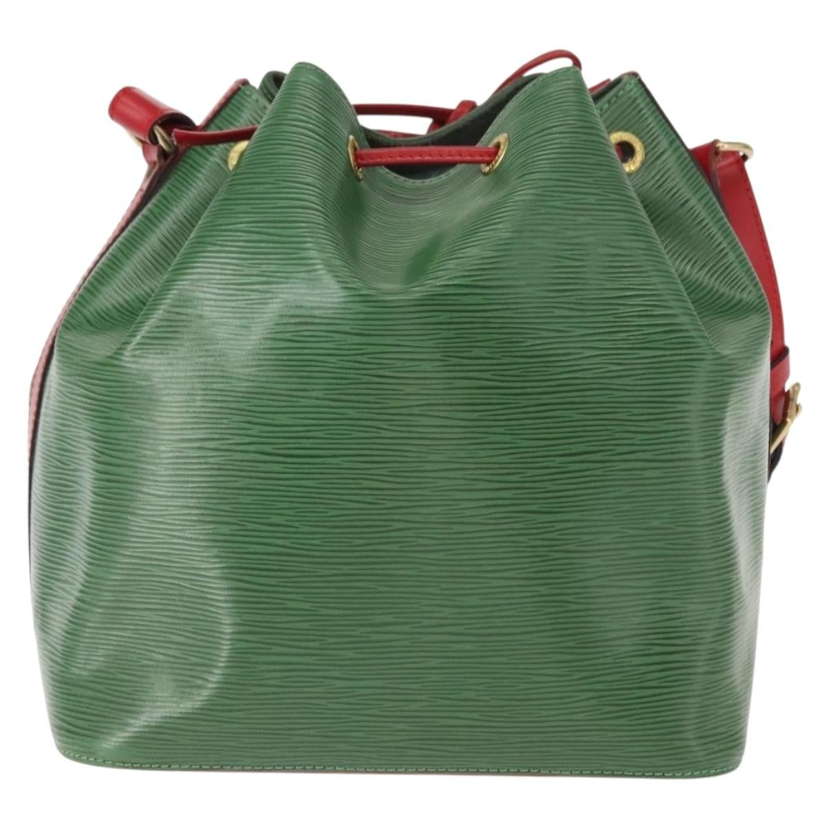 Louis Vuitton Bicolor Petit Noe Handbag Epi Leather Green Leather Shoulder Bag Bag (Pre-Owned)