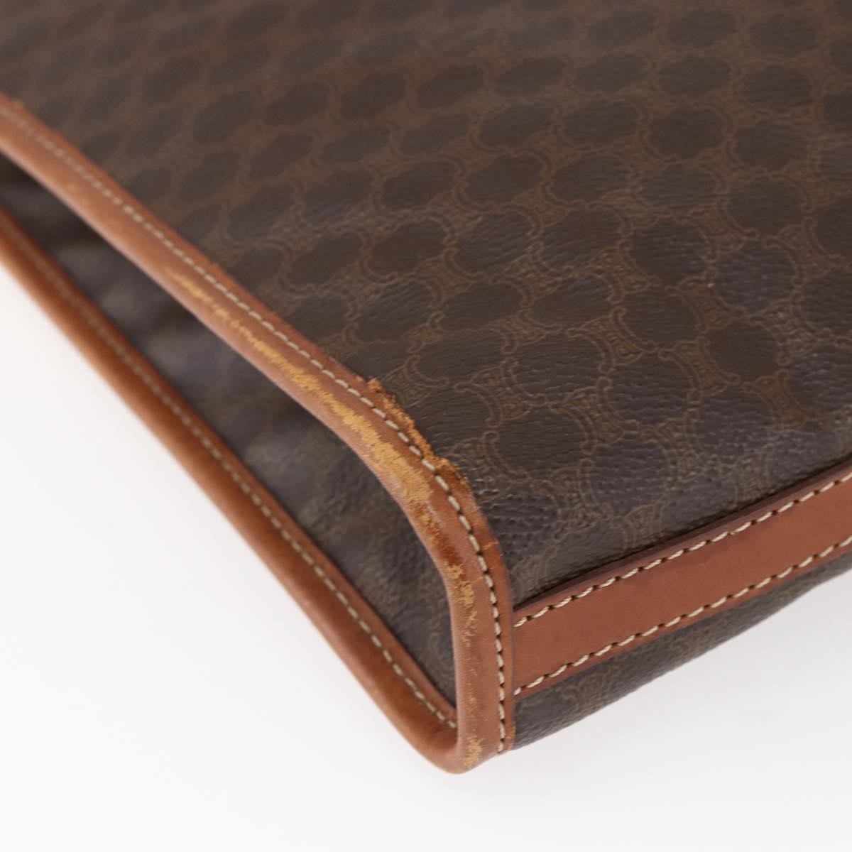 Celine Macadam Pochette Canvas Brown Canvas Clutche & Pouche Bag (Pre-Owned)