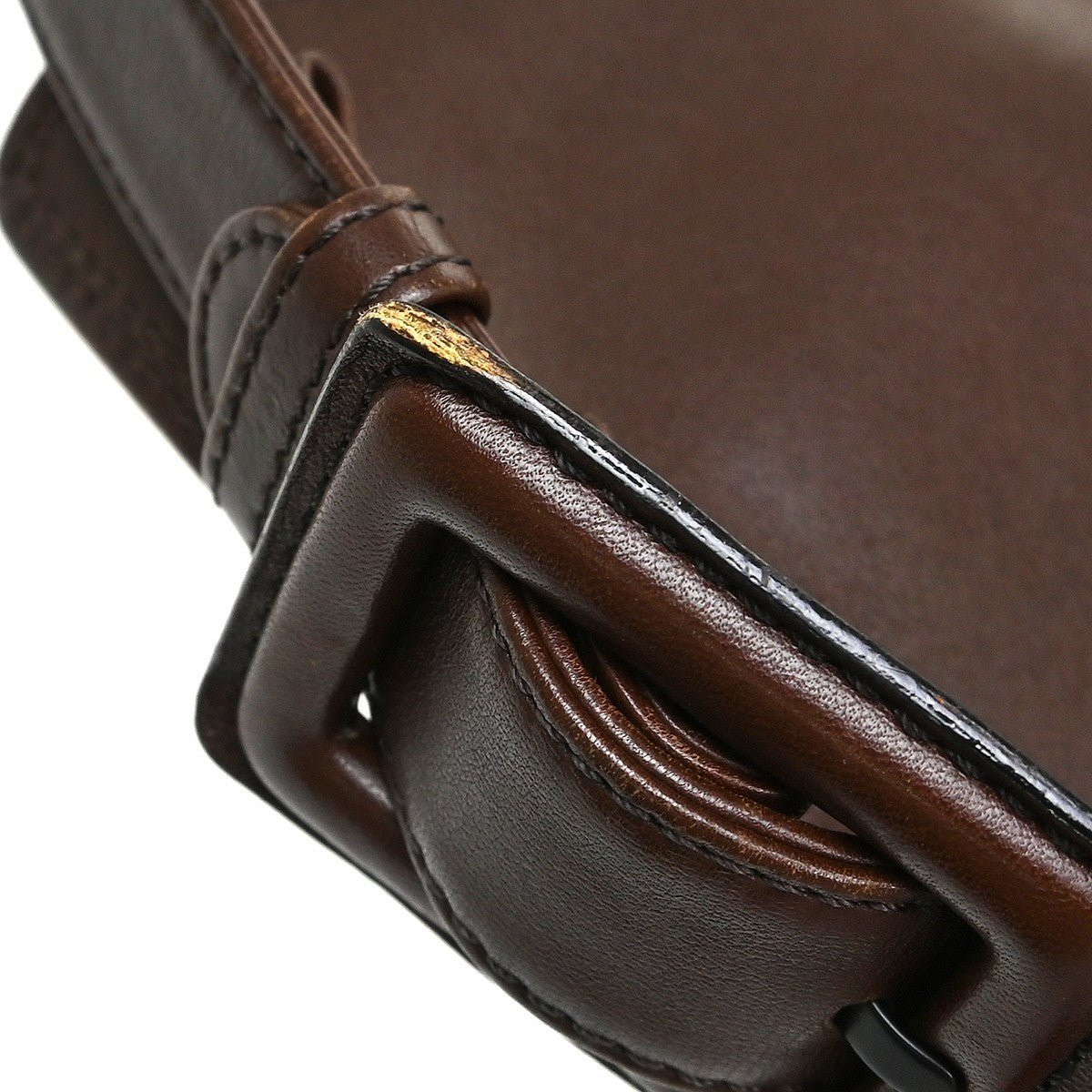 Chanel Vintage Front Pocket Waist Bag Leather Brown Leather Clutche & Pouche Bag (Pre-Owned)