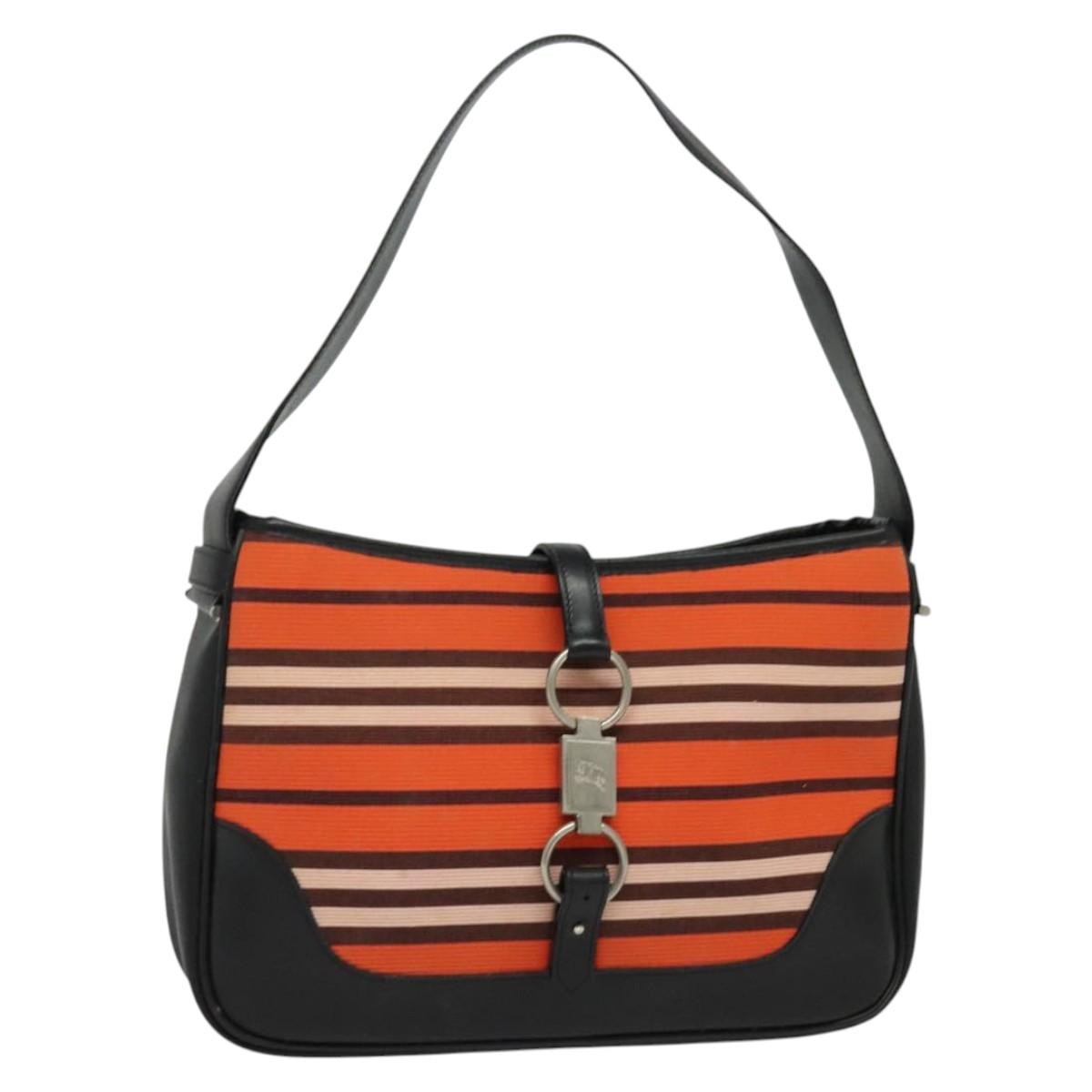 Burberry Blue Label Shoulder Bag Canvas Orange Canvas Shoulder Bag Bag (Pre-Owned)